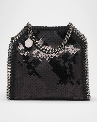 Stella McCartney Falabella Chain-Trim Sequin Shoulder Bag
