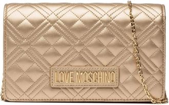Love Moschino Gewatteerde Avond Clutch Tas - Dames - Portefeuilles - Geel - ONE Size - Accessoires
