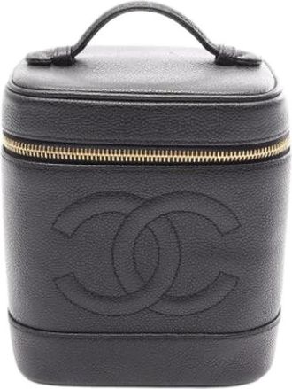 Chanel Pre-owned Vintage Handbag - Dames - Vintage Handtas - Zwart - ONE Size - Leer - Vintage