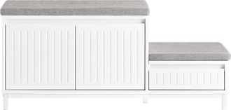 SoBuy Scarpiera con 2 posti Panca con 1 cassetto Panca per ingresso Scarpiera cassettiera per bambini Bianco 100x35x42cm FSR172-W - Sobuy
