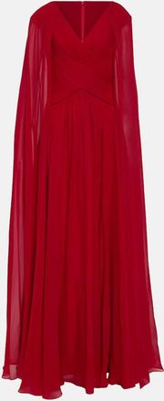 Elie Saab Caped silk-blend gown
