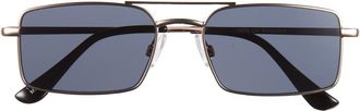 BP. Gradient Rectangular Aviator Sunglasses in Gold- Smoke at Nordstrom
