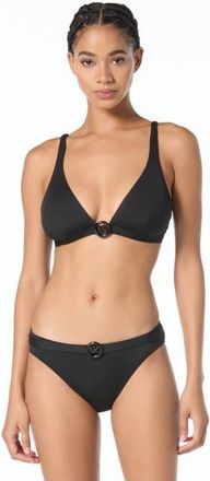 Michael Kors Bubble Logo Bra Top in Black at Nordstrom, Size X-Small