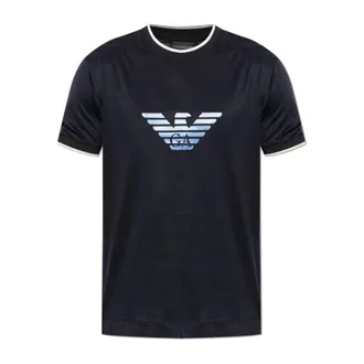 Emporio Armani T-Shirts, male, Blue, Size: XL Slim Fit T-Shirt