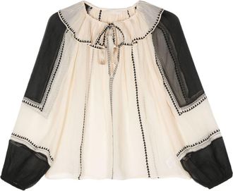Ulla Johnson Lenore silk chiffon blouse - women - Silk - 8 - Neutrals