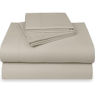 California Design Den Hotel Luxe 800 Thread Count 100% Cotton Sateen Sheet Set in Beige at Nordstrom, Size California King