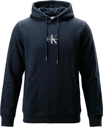 Calvin Klein Jeans Hoodies & sweatvesten, Heren, Blauw, XL, Katoen, Hoodie