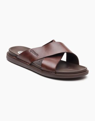 base Mens Drift Cross Strap Mens Sandals - Brown - Size: 10