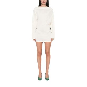 Jacquemus Kleedjes, Dames, Beige, M, Leer, Mistral Jurk