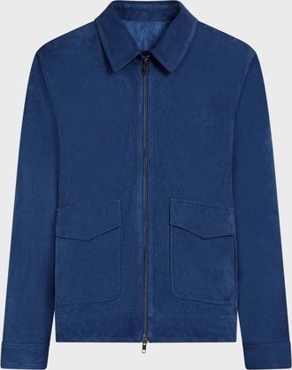 Bugatchi Men & apos;s Suede Zip Bomber Jacket