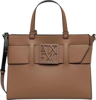 A|X Armani Exchange Crossbody Tas - Dames - Handtassen - Beige - ONE Size - Leer - Tassen