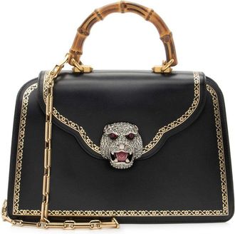 Gucci Black Leather Bamboo Thiara Medium Satchel (Authentic Pre-Loved)