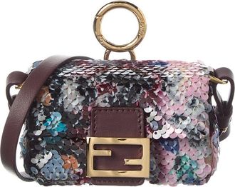 Fendi Baguette Sequin & Leather Bag Charm