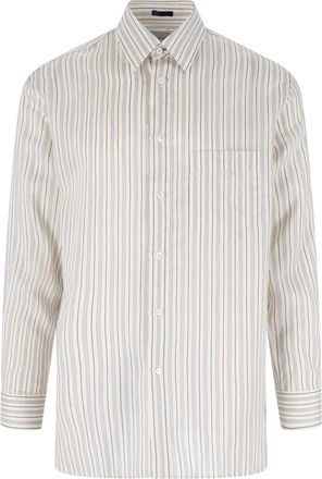Paul Smith Multicolor Striped Button-Down Silk-Blend Shirt