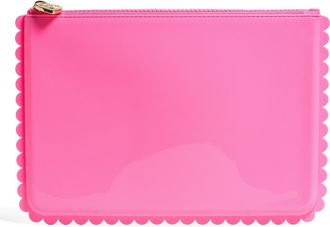 Stoney Clover Lane Jelly Scalloped Flat Pouch in Bubblegum at Nordstrom
