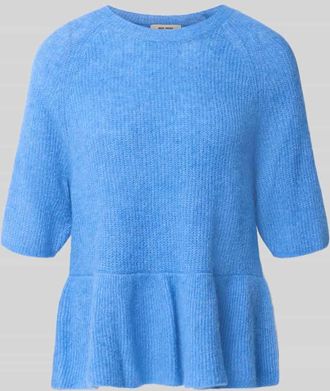Mos Mosh Strickpullover aus Alpaka-Mix Modell Thora in Dunkelblau, Gr&ouml;&szlig;e XL