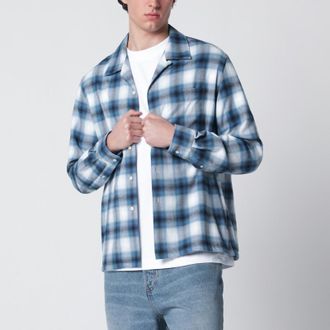 J.W.Anderson Blue gradient check shirt