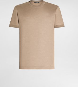 Dolce & Gabbana Short-sleeved Silk T-shirt - Man T-shirts And Polos Multicolor 44