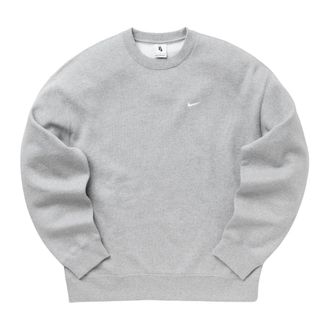 Nike Long Sleeve Training Tops, male, Gray, Size: XL Solo Swoosh Crewneck