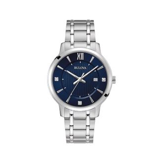 Bulova Classic Diamond Quartz Crystal Mens Watch 96D152