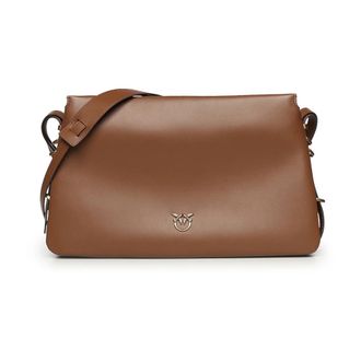 Pinko Crossbody Bag - Dames - Schoudertassen - Bruin - ONE Size - Katoen - Tassen