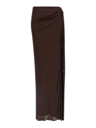 Elisabetta Franchi Shiny Viscose Skirt