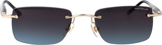 Montblanc Rimless Sunglasses Mb0344 S 010