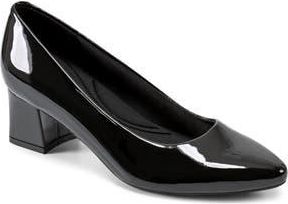 Easy Spirit Nicole Almond Toe Pump - Wide Width Available in Black Patent at Nordstrom Rack, Size 5.5