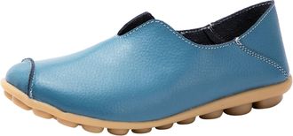 Generic Loafers Shoes for Women,Orthopedic Shoes for Women,Ladies Casual Slip-On Leather Loafer Comfort Low Top Leather Lightweight Round Toe Business Work Lo