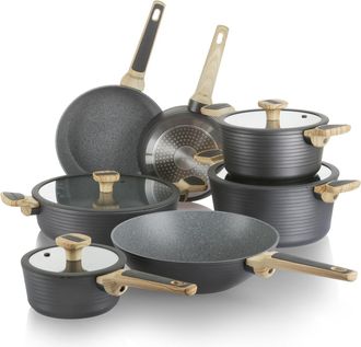 KASANOVA Batteria pentole 11 pezzi grigio Corredo 2.0