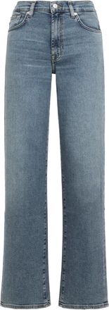 7 For All Mankind Straight Fit Jeans, female, Blue, W28, High-waisted Jeans
