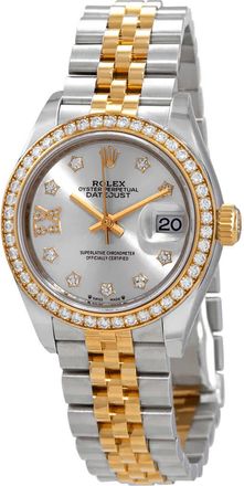 Rolex Lady Datejust Automatic Chronometer Diamond Silver Dial Ladies Watch 279383