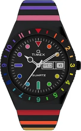 Timex Q Diver Inspired Rainbow Black Ladies Watch