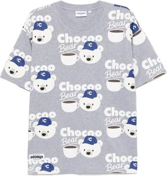 Chocoolate graphic-print T-shirt - men - Cotton - M - Grey