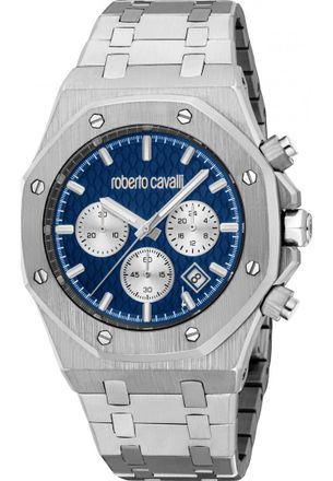 Roberto Cavalli RC5G161M0055 Mens Logomania Watch - Silver - One Size