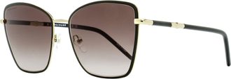 Longchamp Womens Butterfly Rimmed Sunglasses LO167S 009 Black/Gold 58mm