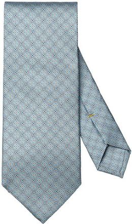 Eton Medallion Silk Tie in Light Blue at Nordstrom