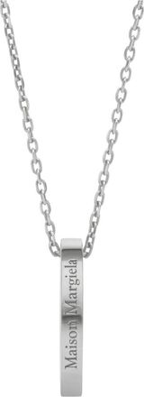 Maison Margiela Logo Reference Ketting met Ring 3 mm - unisex - Kettingen - Grijs - ONE Size - Accessoires