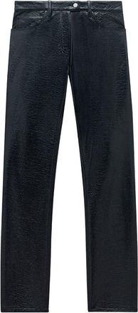 Courr&egrave;ges Black Stretch Cotton Trousers