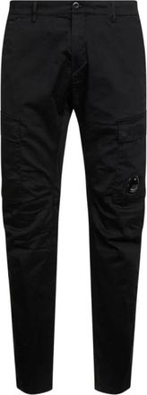 C.P. Company Slim-fit cargobroek - Heren - Slim Fit Broeken - Zwart - L - Katoen - Broeken
