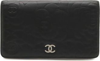 Chanel Pre-owned Wallets, female, Black, Size: ONE SIZE Pre-owned Leather Wallet
