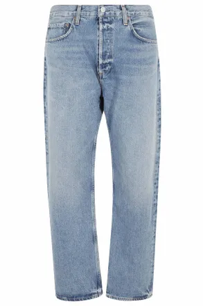 A Gold E Indigo Magnus Button-Fly Cotton Straight-Leg Jeans