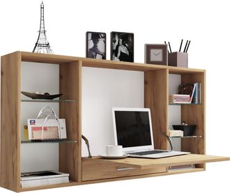 ebuy24 Caj&oacute;n De Mesa De Escritorio Colgante De Madera Del Escritorio De La Computadora Del Escritorio De Vcm Teala (roble De Miel)