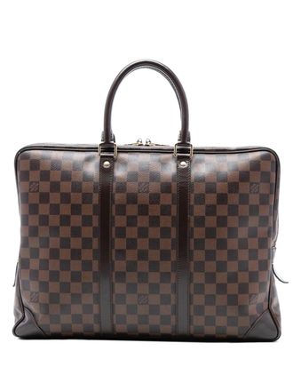 Louis Vuitton 2012 Damier Ebene Porte Documents Voyage PM aktetas - Bruin
