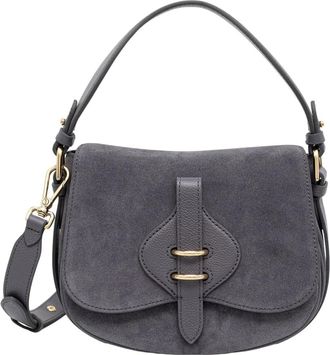 Coccinelle Mavery Suede Crossbody Bag - Dames - Handtassen - Grijs - ONE Size - Leer - Tassen