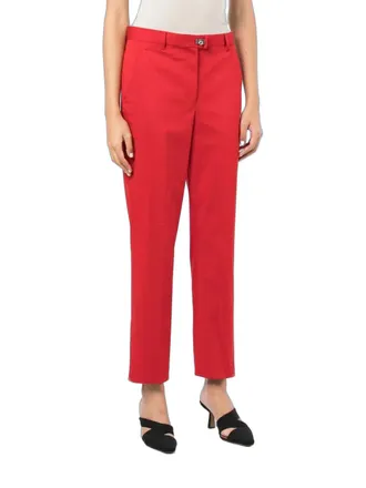 Ferragamo Cropped Tailored Trousers - Red