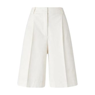 Pinko Bryana Bermuda Shorts - Dames - Korte Broeken - Wit - M - Katoen - Korte Broeken