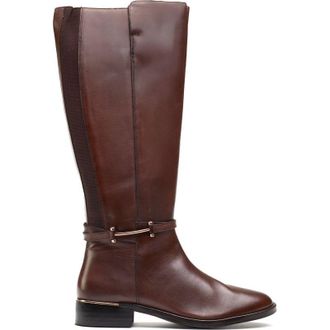 Sole Womens Madden Knee High Boots - Brown Leather - Size UK 5