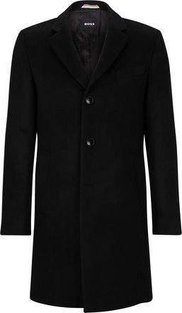 HUGO BOSS Mens Hyde Tailored Fit Long Formal Coat in Black - Size 40 (Chest)