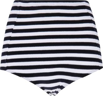 Fiorucci Striped Mini Shorts